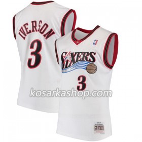 Dres Philadelphia 76ers Allen Iverson 3 Hardwood Classics Bijela Swingman